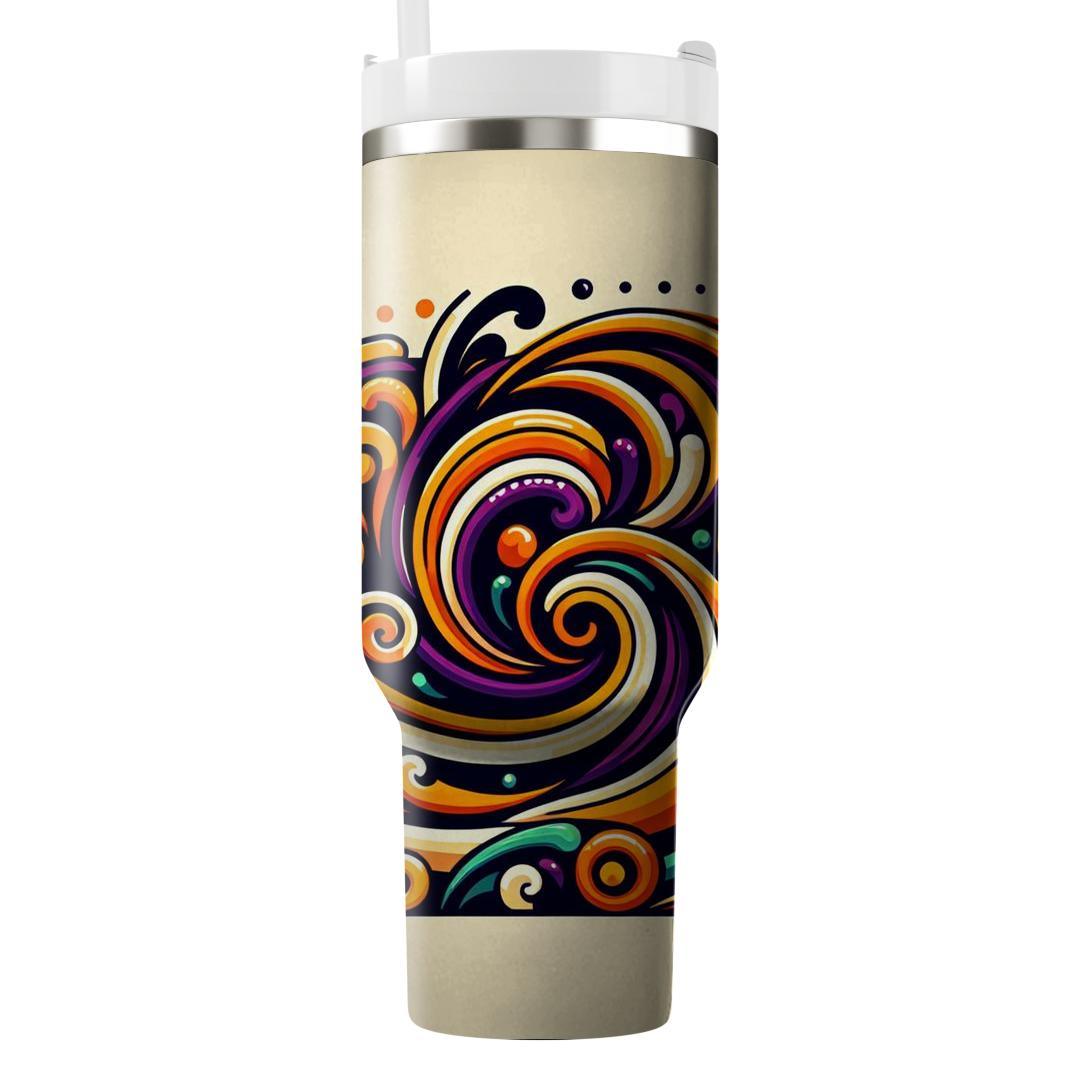 70s  Swirls  Travel Tumblers