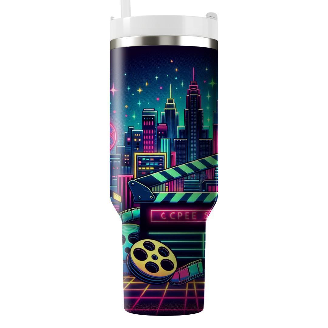 Cinematic Neon Lights  Personalized Tumblers