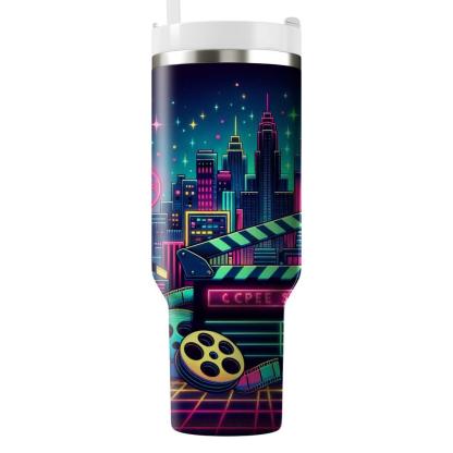 Cinematic Neon Lights  Personalized Tumblers