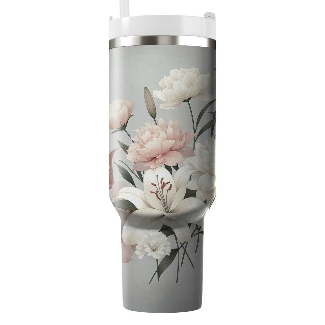 Delicate Floral Impressions  Tumblers For Gifts