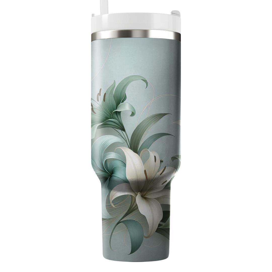 Ocean Mist Lily  Unique Tumblers
