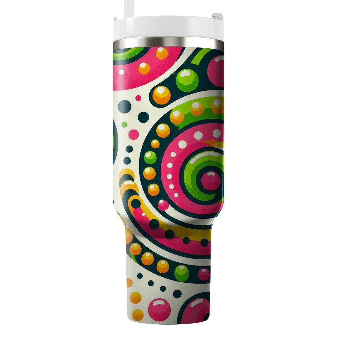 Spiral Dot Delight  Decorative Tumblers