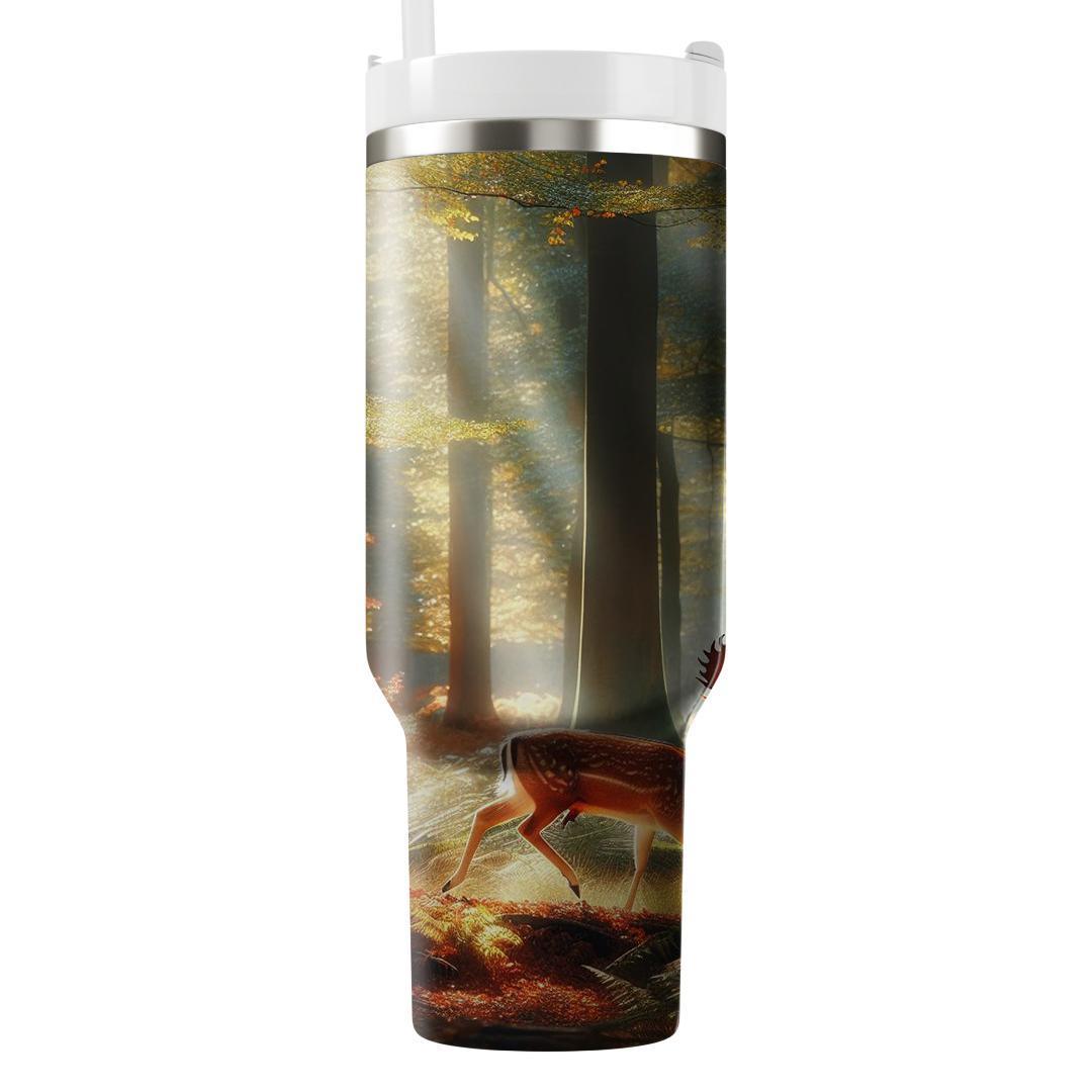 Prancing Woodland Deer  Travel Tumblers