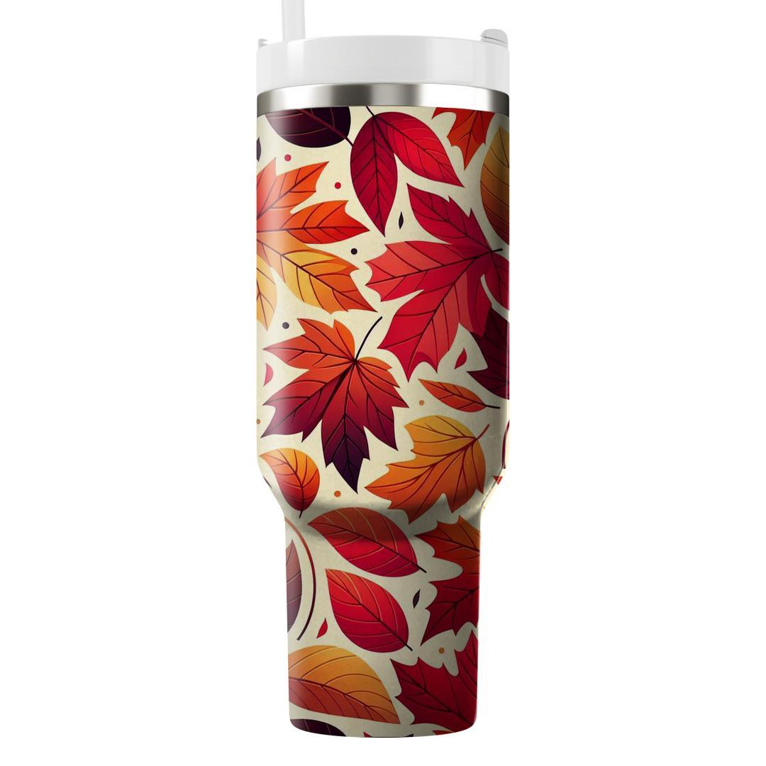 Festive Autumn Leaves  Decorative Tumblers