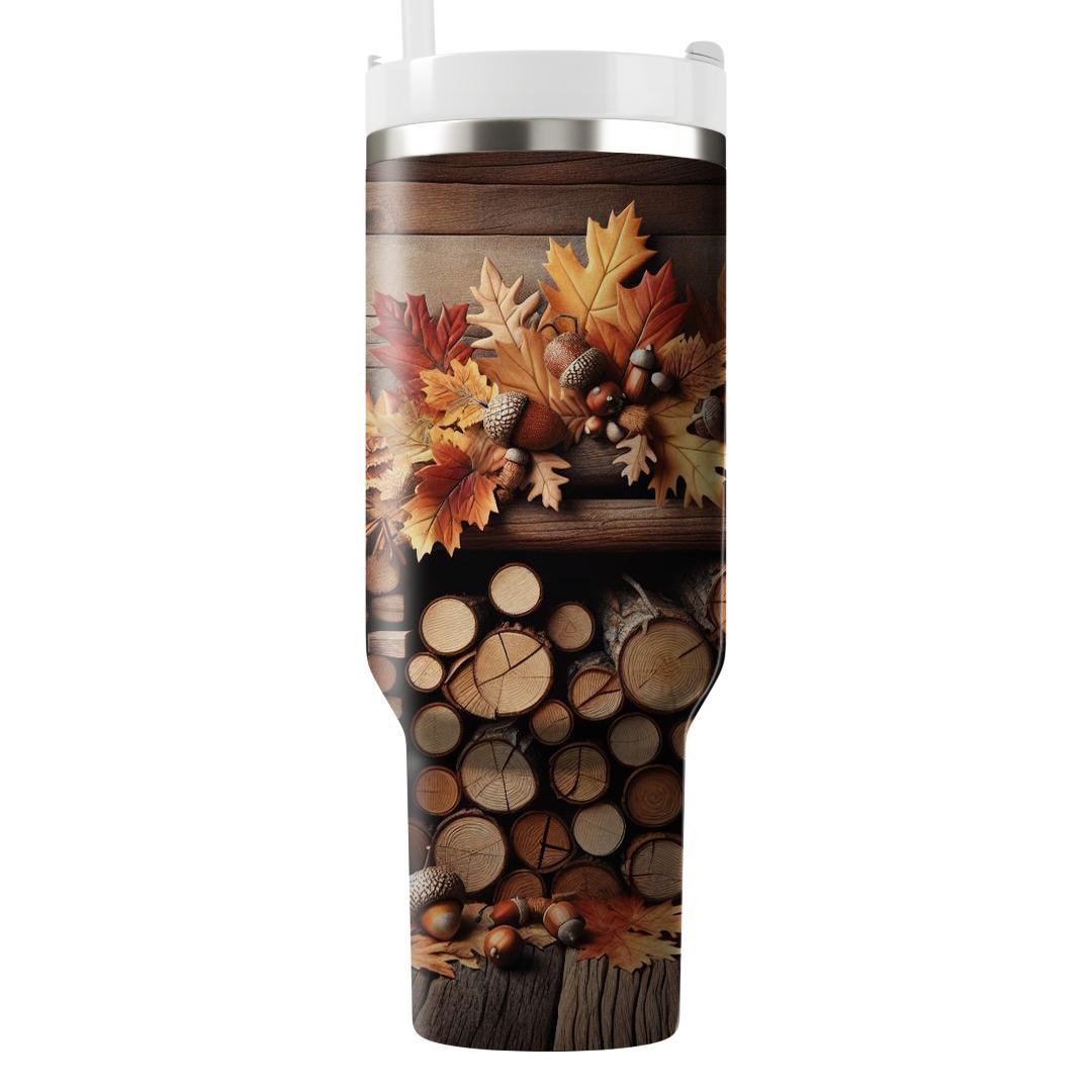 Autumn Firewood Retreat  Travel Tumblers