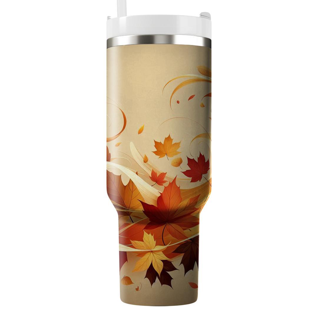 Golden Autumn Maple  Unique Tumblers