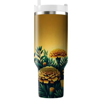 Sunlit Marigold Charm  Insulated Tumblers