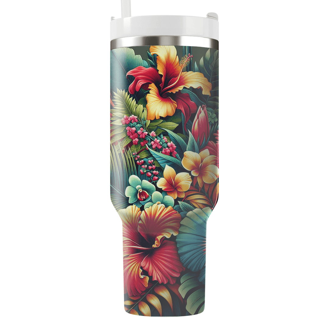 Lush Tropical Retreat  Tumblers With Lids