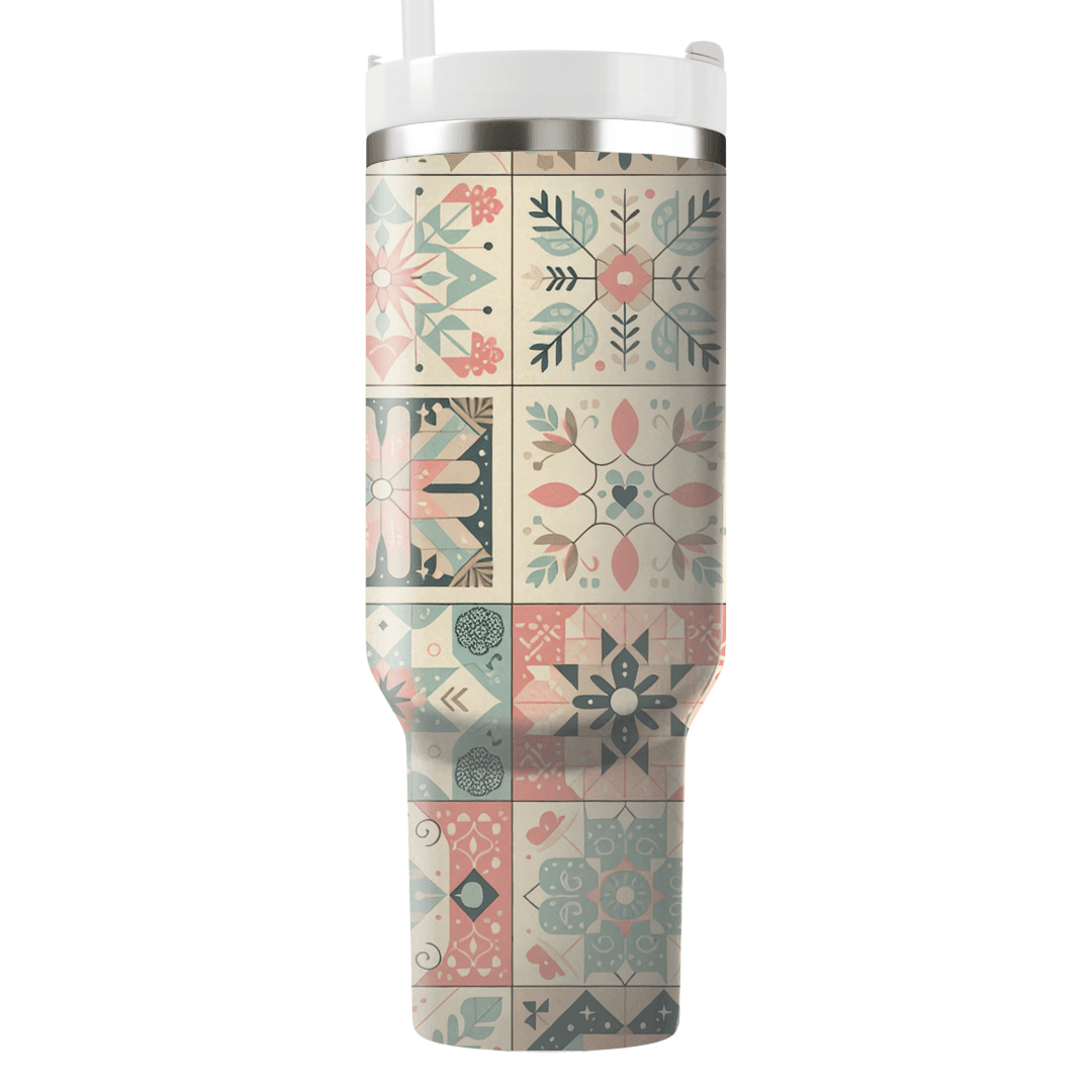 Vintage Quilt Pattern  Decorative Tumblers