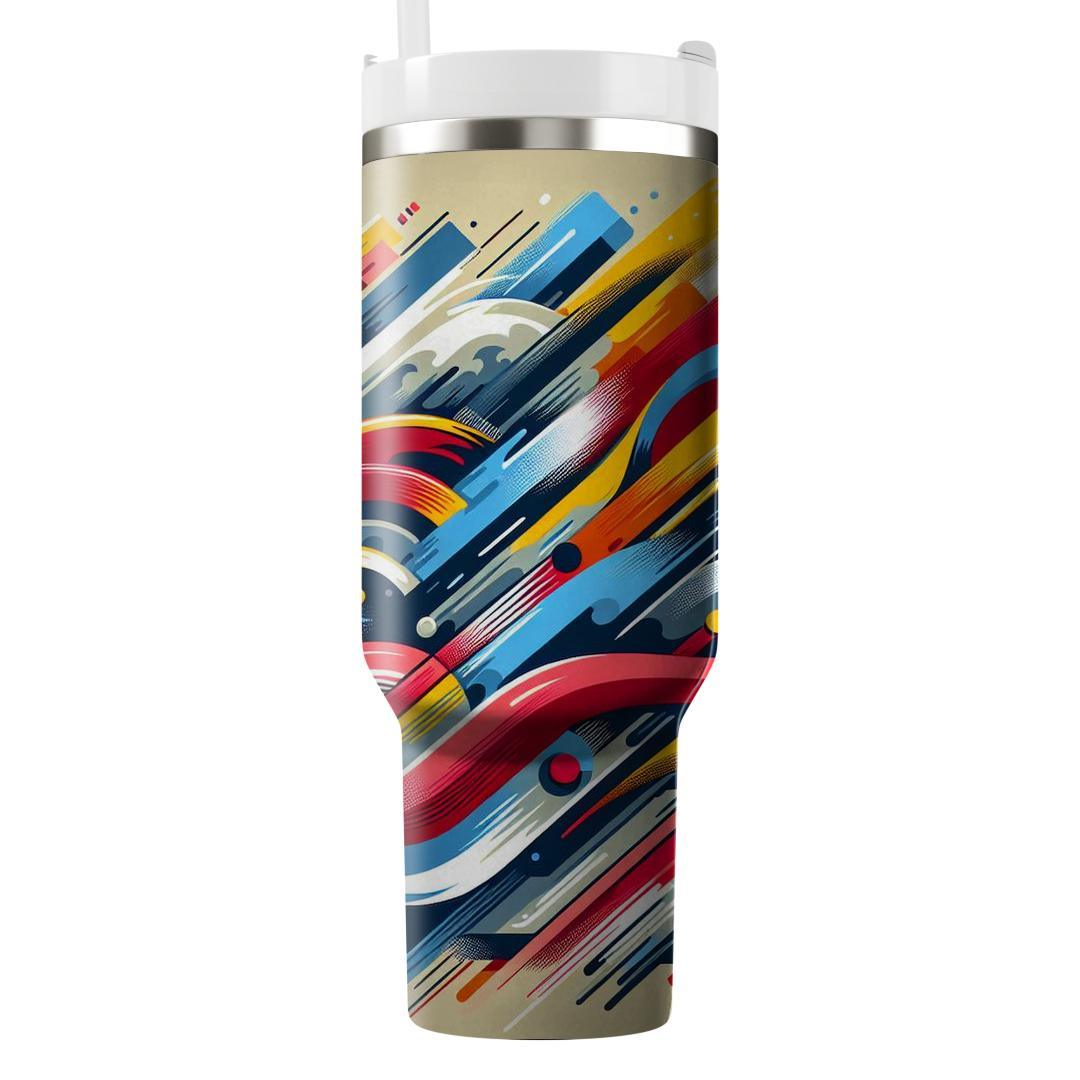 Energetic Brush Strokes  Insulated Tumblers