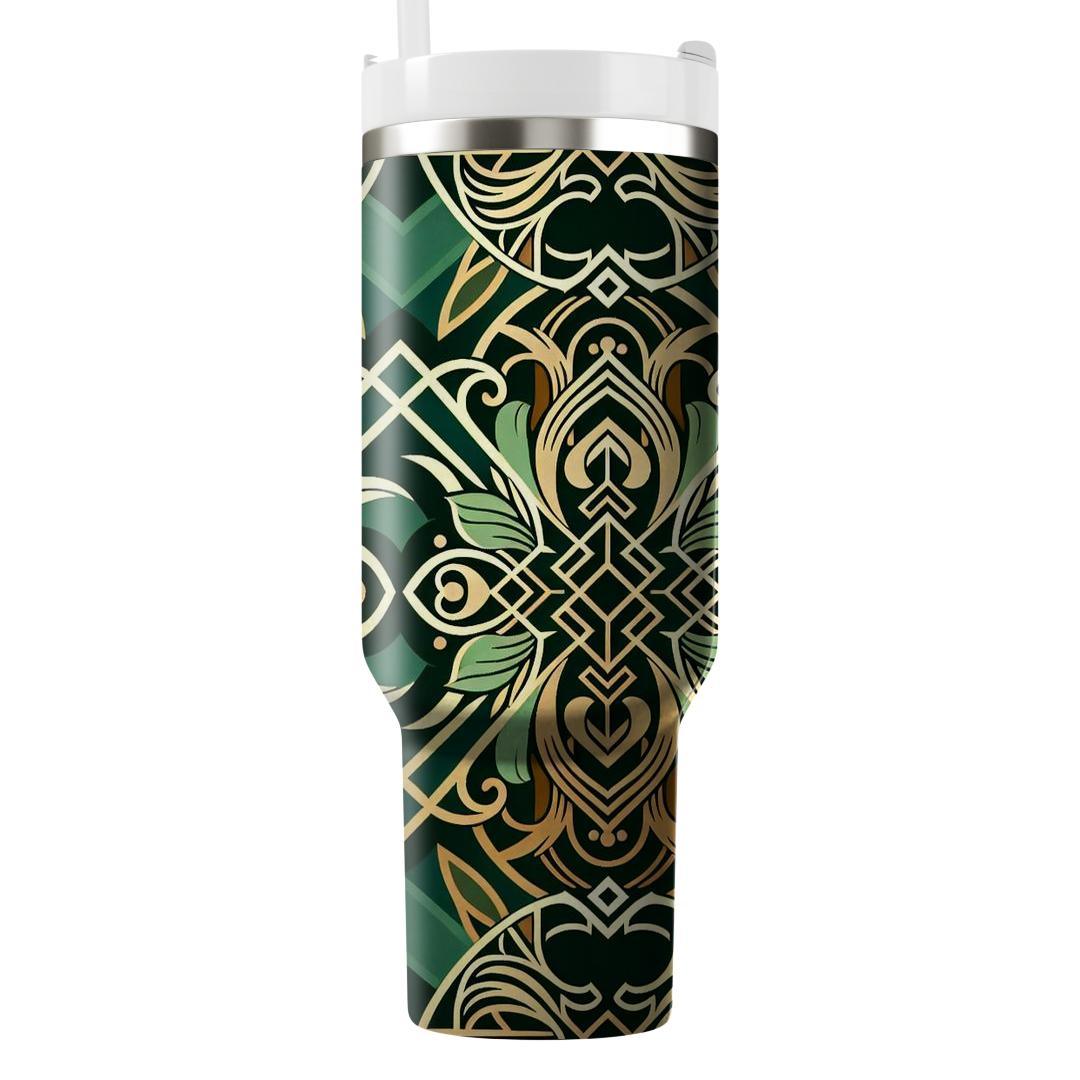 Art Deco Inspired Floral  Decorative Tumblers