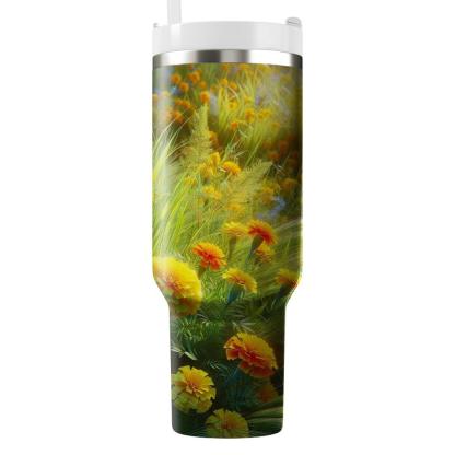 Marigold Meadow Delight  Tumbler Cups