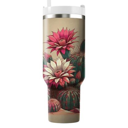 Desert Cactus Bloom  Insulated Tumblers