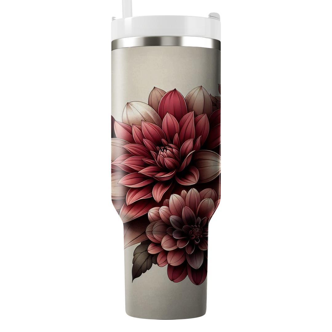 Chic Dahlia Dreams  Tumbler Cups
