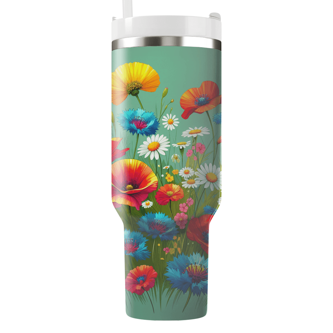 Charming Wildflower Meadow  Tumblers With Lids