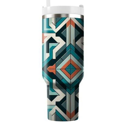 Tessellated Square Mosaic  Tumblers For Gifts