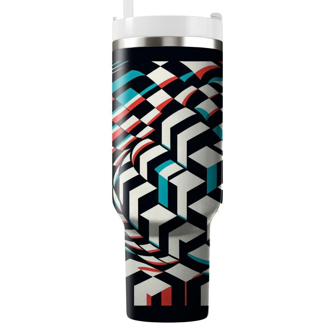 Retro Checkerboard Illusion  Tumblers For Gifts