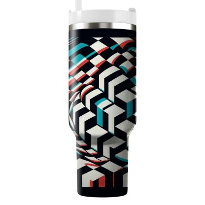 Retro Checkerboard Illusion  Tumblers For Gifts