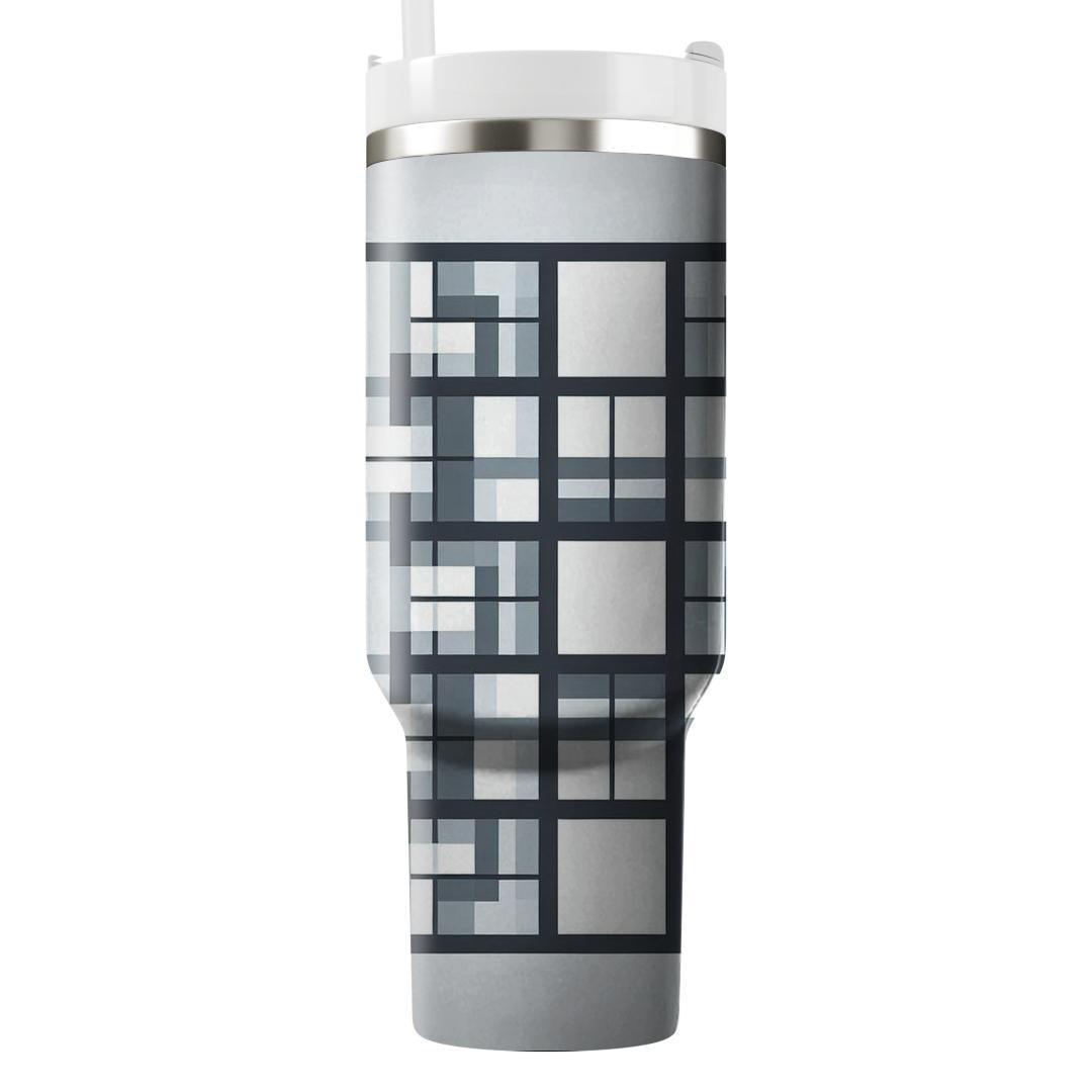 Minimalist Geometric Grid  Tumblers For Gifts