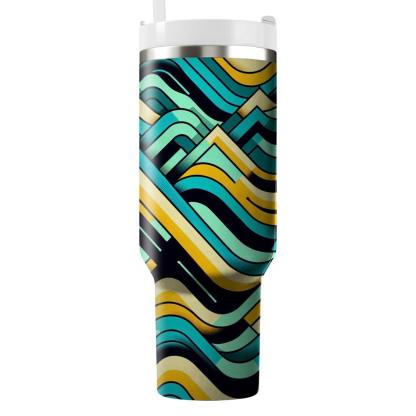 Dynamic Zigzag Waves  Tumblers For Gifts