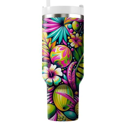 Tropical Summer  Travel Tumblers