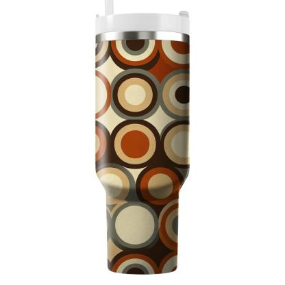 Retro Geometric Circle  Tumblers For Gifts