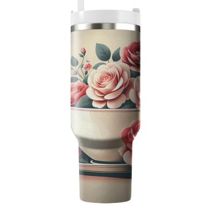 Romantic Rose Petal  Insulated Tumblers