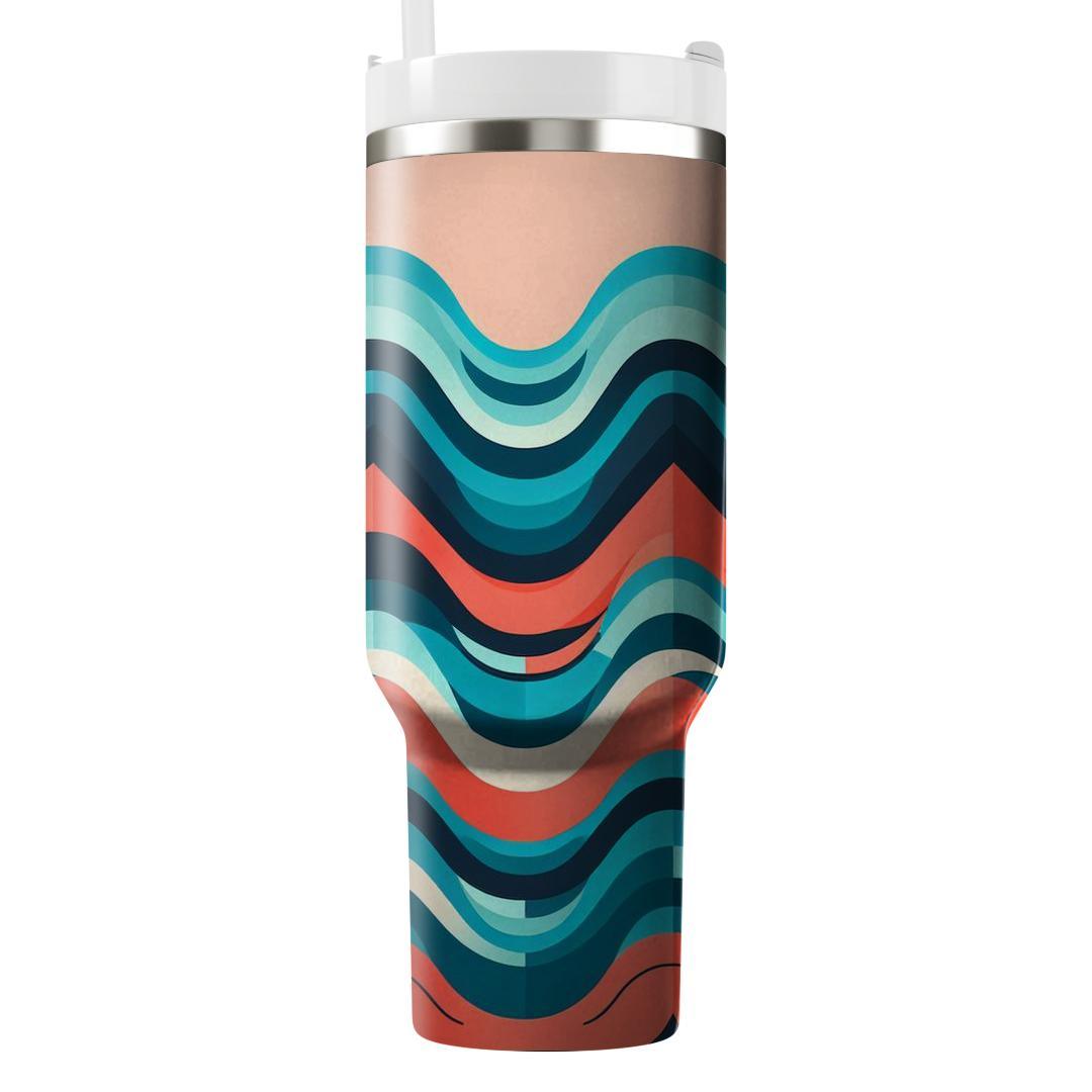 Dynamic Chevron Wave  Custom Tumblers