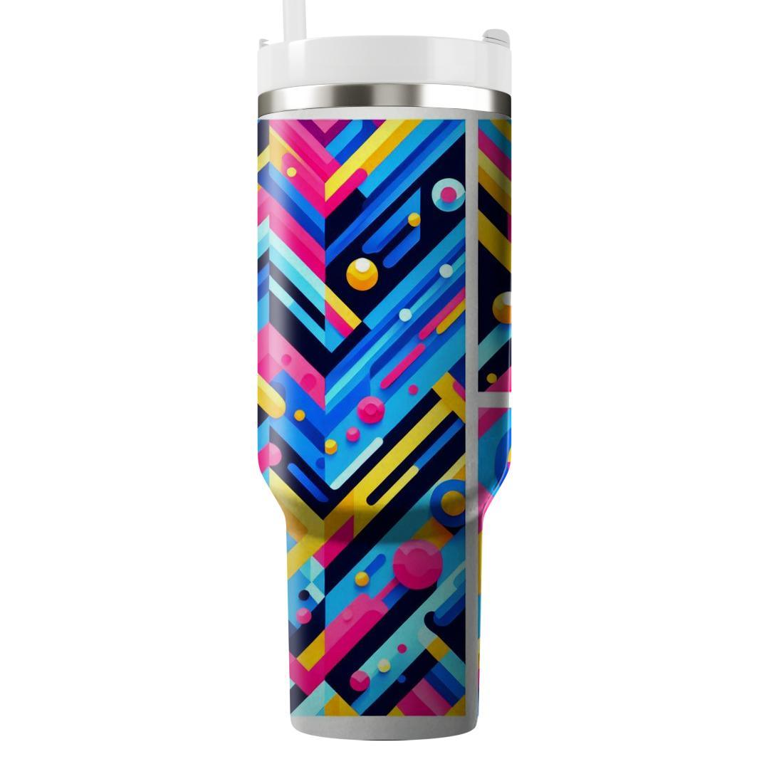Funky Geometric Zigzag  Decorative Tumblers