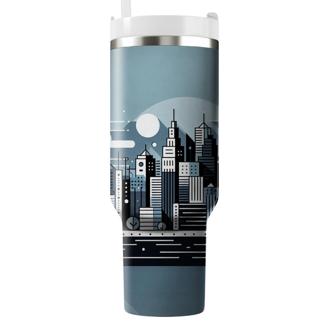 Stylized Urban Skyline  Insulated Tumblers