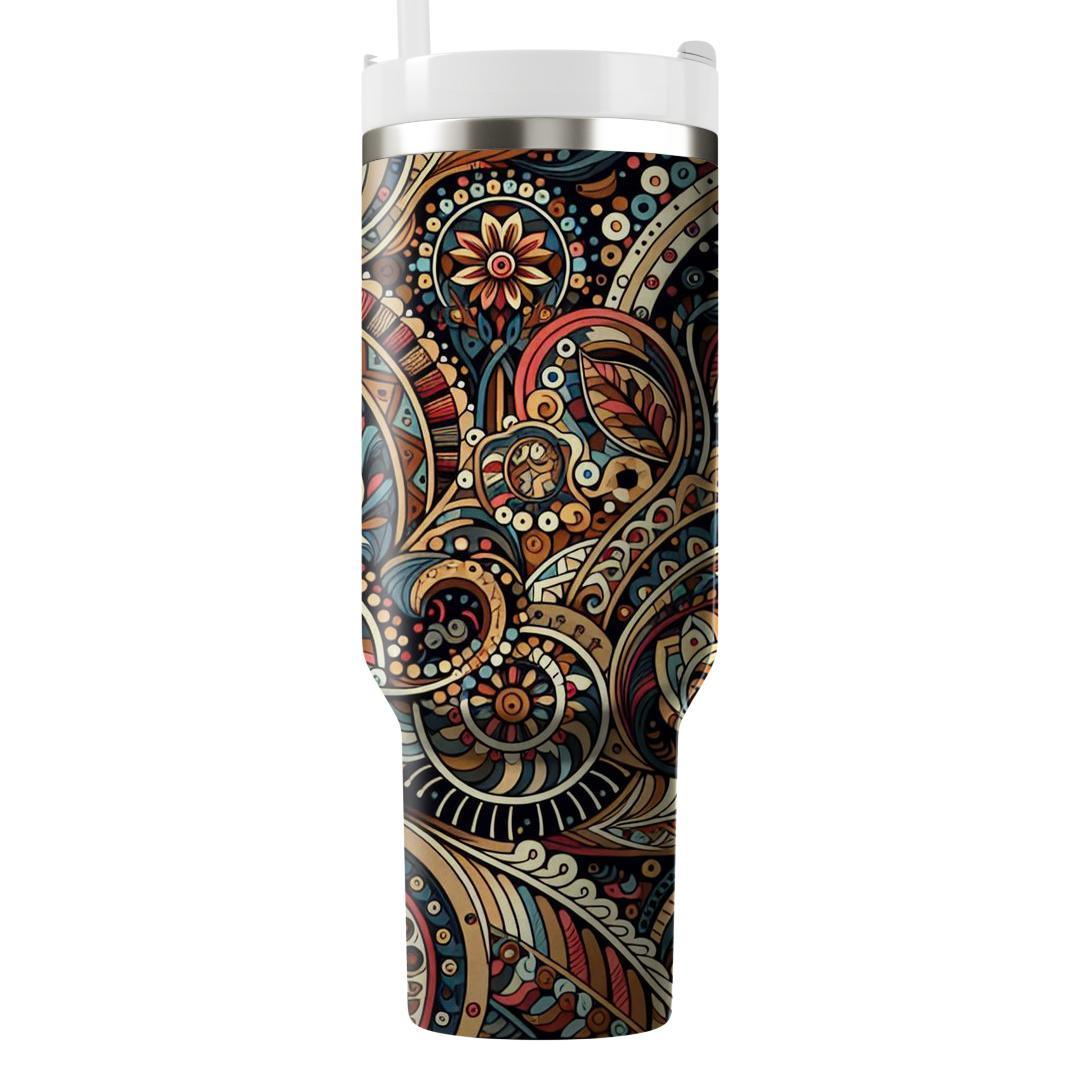 Floral Paisley Fusion  Travel Tumblers