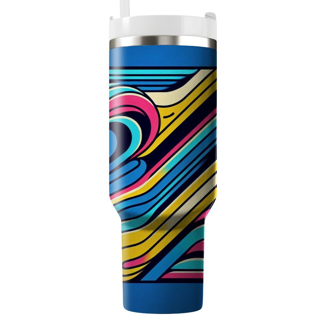 Electric Retro Lines  Tumbler Cups