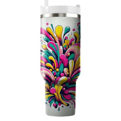 Bright Floral Splash  Insulated Tumblers