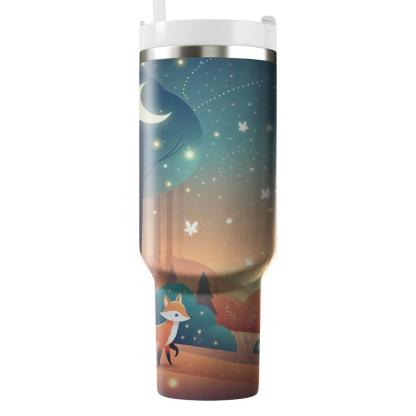 Starlit Fox Adventure  Tumblers With Lids