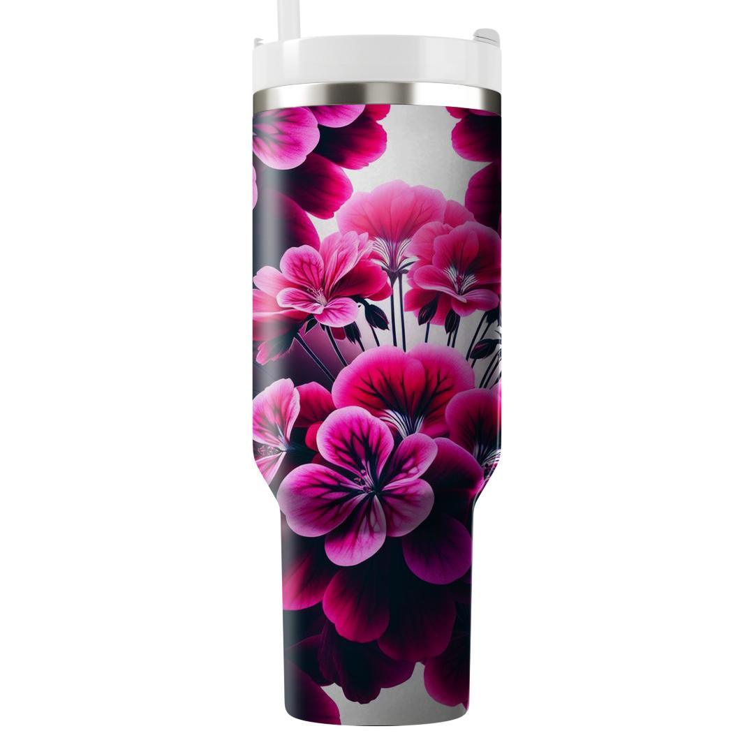 Fuchsia Geranium Delight  Tumbler Cups