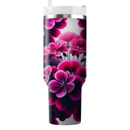 Fuchsia Geranium Delight  Tumbler Cups