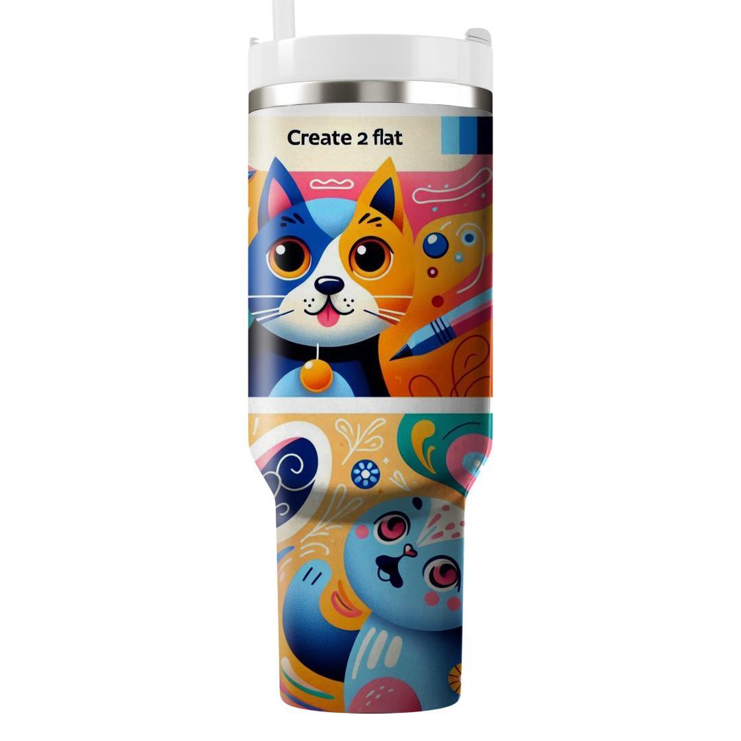 Playful Pets  Travel Tumblers