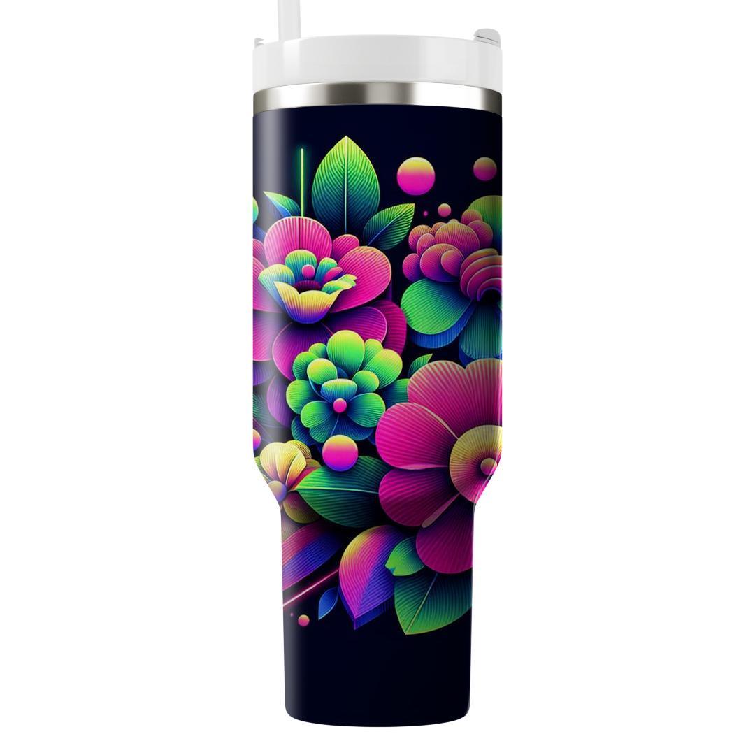 Electric Neon Flora  Insulated Tumblers