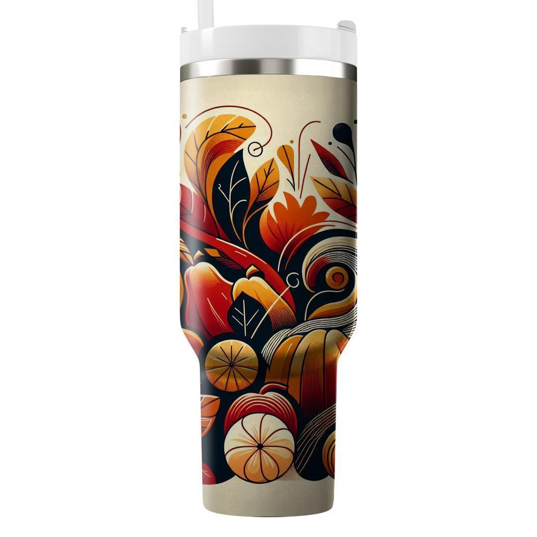 Timeless Embrace - A Unique Thanksgiving  Tumbler Cups