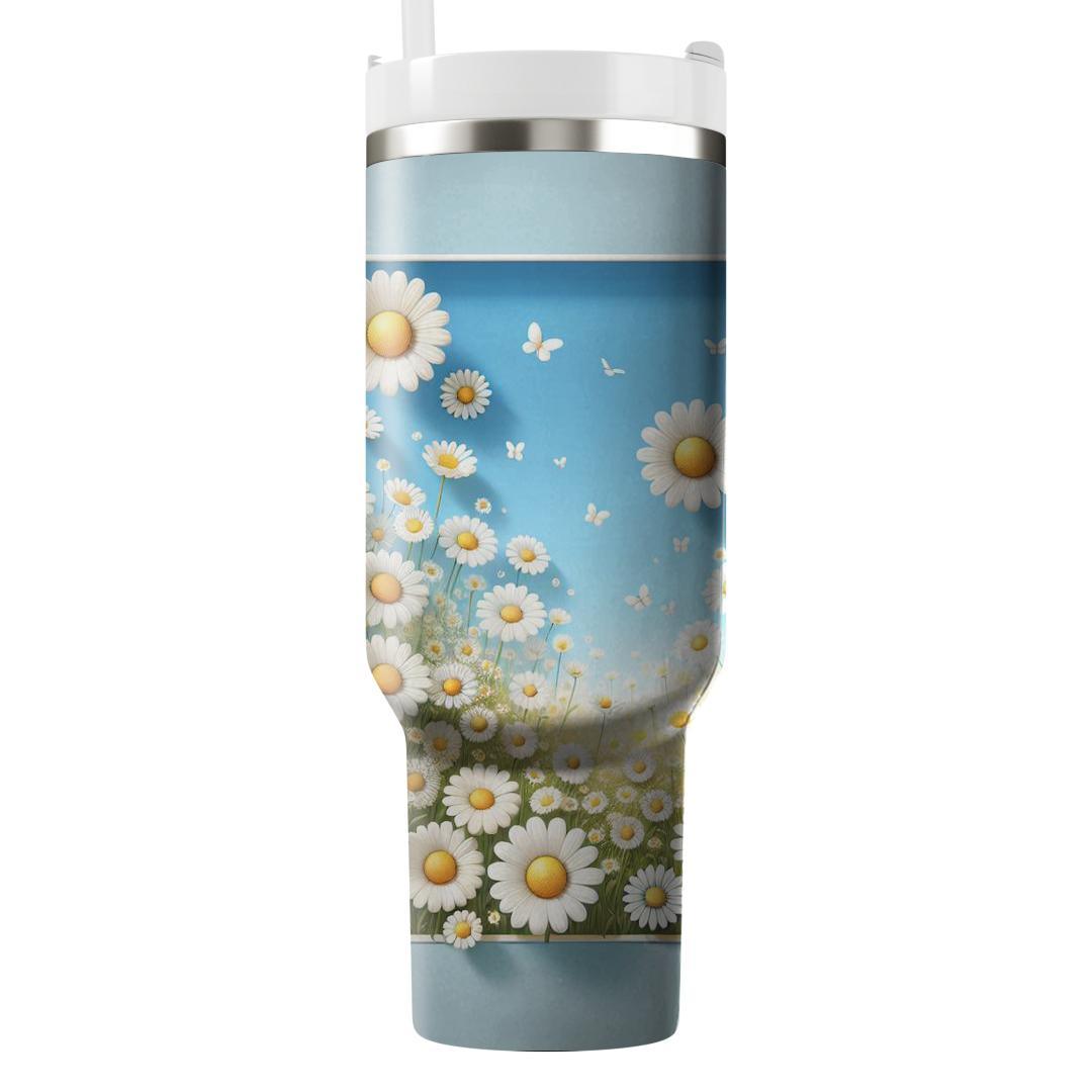 Sunlit Daisy Meadow  Tumbler Cups