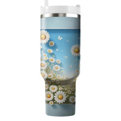 Sunlit Daisy Meadow  Tumbler Cups