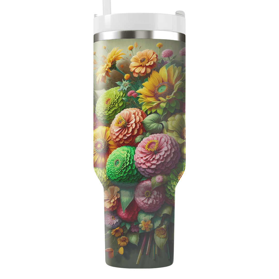 Lively Summer Bouquet  Travel Tumblers