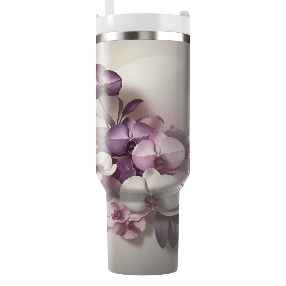 Orchid Elegance  Tumblers With Lids