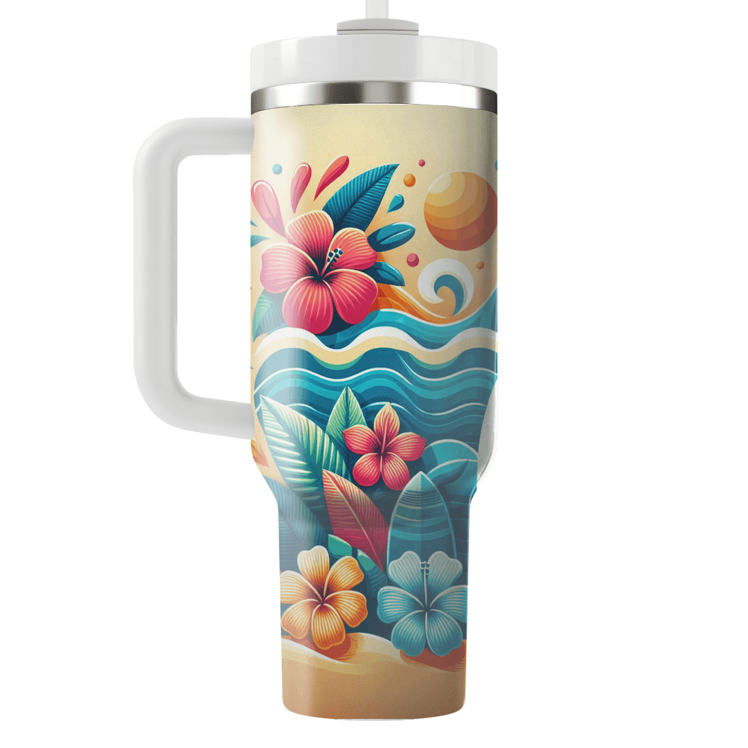 Summer Surf  Tumblers With Lids