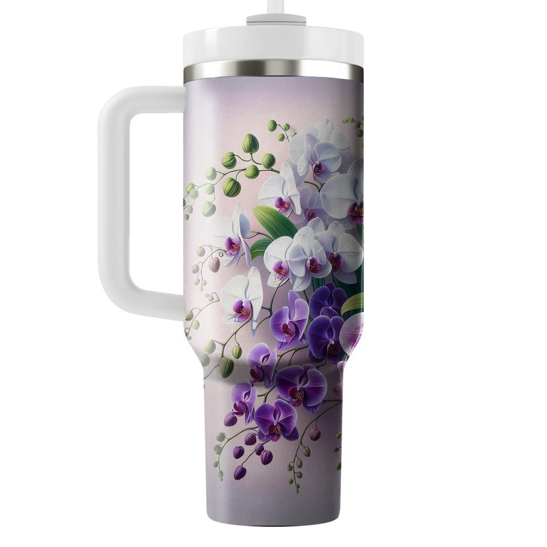 Majestic Orchid Bloom  Unique Tumblers