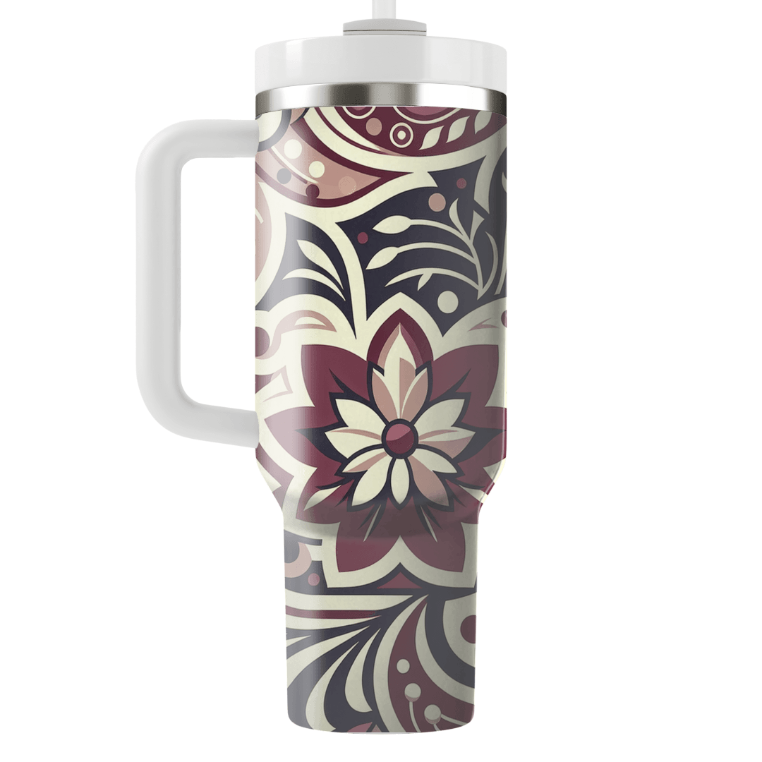 Elegant Floral Geometry Decorative Tumblers