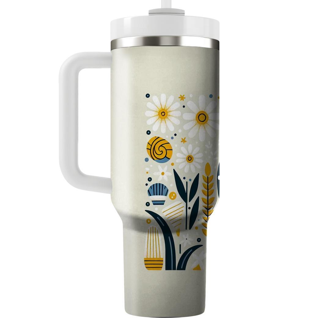 Seaside Daisy Delight  Unique Tumblers