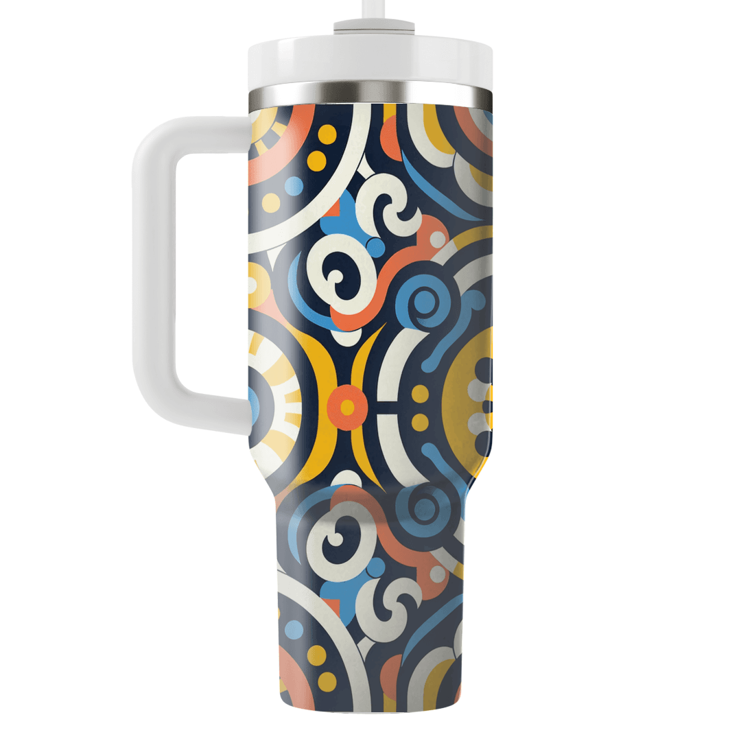 Dynamic Spiral Geometry Custom Tumblers