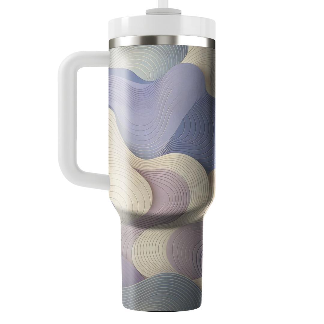 Curvy Wave Lines  Tumblers With Lids