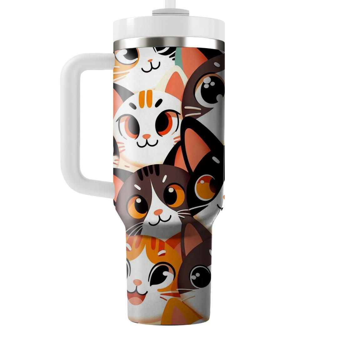 Funky Cat Expressions  Decorative Tumblers